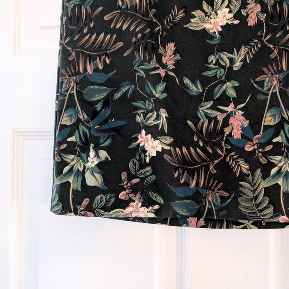 RW&CO mini skirt green floral print size 0 - Picture 4 of 16